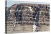 View of Sedimentary Layers from Cape Hay, Bylot Island, Nunavut, Canada, North America-Michael Nolan-Stretched Canvas