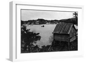 View of Seldovia, Alaska from across water Photograph - Seldovia, AK-Lantern Press-Framed Art Print