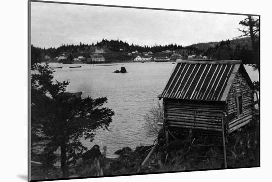 View of Seldovia, Alaska from across water Photograph - Seldovia, AK-Lantern Press-Mounted Art Print