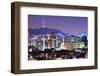 View of Seoul, South Korea at Night.-SeanPavonePhoto-Framed Photographic Print