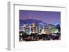 View of Seoul, South Korea at Night.-SeanPavonePhoto-Framed Photographic Print