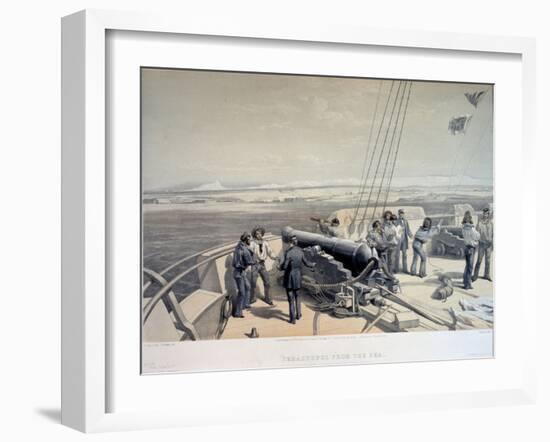 View of Sevastopol from the Sea, 1855-William Simpson-Framed Giclee Print