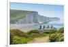 View of Seven Sisters Chalk Cliffs and Coastguard Cottages at Cuckmere Haven-Frank Fell-Framed Photographic Print