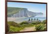 View of Seven Sisters Chalk Cliffs and Coastguard Cottages at Cuckmere Haven-Frank Fell-Framed Photographic Print