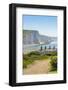 View of Seven Sisters Chalk Cliffs and Coastguard Cottages at Cuckmere Haven-Frank Fell-Framed Photographic Print