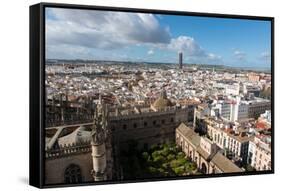View of Seville from Giralda Bell Tower, Seville, Andalucia, Spain-Carlo Morucchio-Framed Stretched Canvas