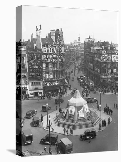 View of Shaftesbury Avenue and Piccadilly Circus-null-Stretched Canvas