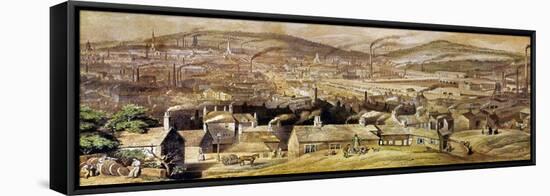 View of Sheffield, England-William Ibbitt-Framed Stretched Canvas