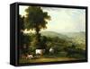 View of Shibden Valley-John Horner-Framed Stretched Canvas