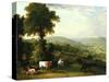 View of Shibden Valley-John Horner-Stretched Canvas