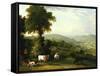 View of Shibden Valley-John Horner-Framed Stretched Canvas