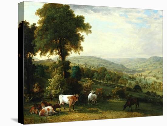 View of Shibden Valley-John Horner-Stretched Canvas