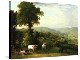 View of Shibden Valley-John Horner-Stretched Canvas