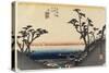 View of Shiomi Slope, Shirasuga, C. 1833-Utagawa Hiroshige-Stretched Canvas