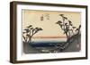 View of Shiomi Slope, Shirasuga, C. 1833-Utagawa Hiroshige-Framed Giclee Print