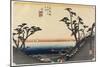 View of Shiomi Slope, Shirasuga, C. 1833-Utagawa Hiroshige-Mounted Giclee Print