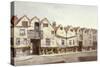 View of Shops and Houses, Bermondsey Street, Bermondsey, London, 1886-John Crowther-Stretched Canvas