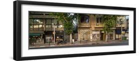 View of shops on the street, Allenby Street, Tel Aviv, Israel-null-Framed Photographic Print