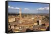 View of Siena Palazzo Publico and Piazza Del Campo, Siena, Tuscany, Italy, Europe-Simon Montgomery-Framed Stretched Canvas