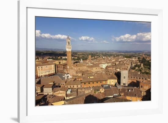 View of Siena Palazzo Publico and Piazza Del Campo, Siena, Tuscany, Italy, Europe-Simon Montgomery-Framed Photographic Print