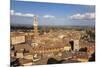 View of Siena Palazzo Publico and Piazza Del Campo, Siena, Tuscany, Italy, Europe-Simon Montgomery-Mounted Photographic Print