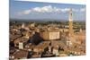 View of Siena Palazzo Publico and Piazza Del Campo, Siena, Tuscany, Italy, Europe-Simon Montgomery-Mounted Photographic Print