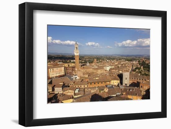 View of Siena Palazzo Publico and Piazza Del Campo, Siena, Tuscany, Italy, Europe-Simon Montgomery-Framed Photographic Print