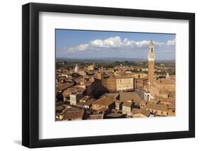 View of Siena Palazzo Publico and Piazza Del Campo, Siena, Tuscany, Italy, Europe-Simon Montgomery-Framed Photographic Print