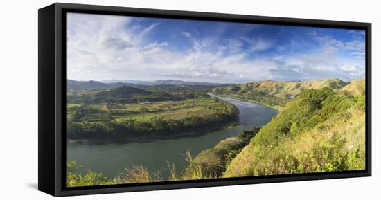 View of Sigatoka River, Sigatoka, Viti Levu, Fiji-Ian Trower-Framed Stretched Canvas