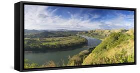 View of Sigatoka River, Sigatoka, Viti Levu, Fiji-Ian Trower-Framed Stretched Canvas