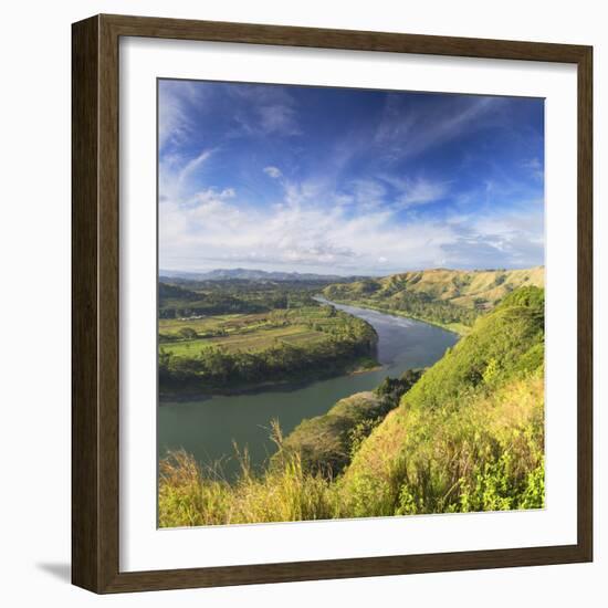 View of Sigatoka River, Sigatoka, Viti Levu, Fiji-Ian Trower-Framed Photographic Print