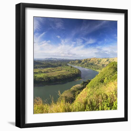 View of Sigatoka River, Sigatoka, Viti Levu, Fiji-Ian Trower-Framed Photographic Print