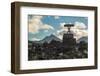 View of sign at entrance to Timanfaya National Park, Lanzarote, Las Palmas-Frank Fell-Framed Photographic Print
