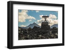 View of sign at entrance to Timanfaya National Park, Lanzarote, Las Palmas-Frank Fell-Framed Photographic Print