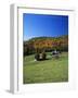 View of Silo and Autumn Landscape, Northeast Kingdom, Vermont, USA-Walter Bibikow-Framed Photographic Print