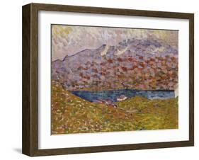 View of Silver Lake and Piz Corvatsch, C. 1906-Giovanni Giacometti-Framed Giclee Print