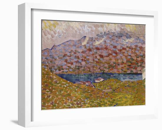 View of Silver Lake and Piz Corvatsch, C. 1906-Giovanni Giacometti-Framed Giclee Print