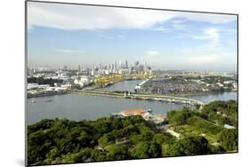 View of Singapore from Carlsberg Tower in Sentosa, Singapore, Southeast Asia, Asia-Balan Madhavan-Mounted Photographic Print