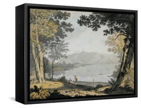 View of Skiddaw and Derwentwater, C.1780 (W/C and Pen over Pencil)-Joseph Farington-Framed Stretched Canvas