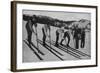 View of Skiers Posed and Ready for a Race - La Porte, CA-Lantern Press-Framed Art Print