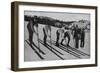 View of Skiers Posed and Ready for a Race - La Porte, CA-Lantern Press-Framed Art Print