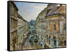 View of Skodagasse in Vienna from the artists apartment,1894-Rudolf Von Alt-Framed Stretched Canvas