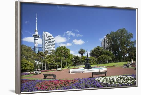 View of Sky Tower from Albert Park, Auckland, North Island, New Zealand, Pacific-Ian-Framed Photographic Print