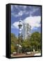 View of Sky Tower from Albert Park, Auckland, North Island, New Zealand, Pacific-Ian-Framed Stretched Canvas