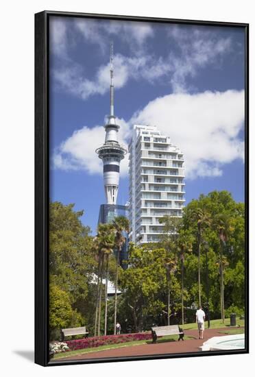 View of Sky Tower from Albert Park, Auckland, North Island, New Zealand, Pacific-Ian-Framed Photographic Print