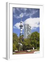 View of Sky Tower from Albert Park, Auckland, North Island, New Zealand, Pacific-Ian-Framed Photographic Print