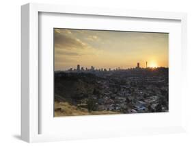 View of skyline at sunset, Johannesburg, Gauteng, South Africa, Africa-Ian Trower-Framed Photographic Print