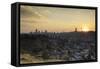 View of skyline at sunset, Johannesburg, Gauteng, South Africa, Africa-Ian Trower-Framed Stretched Canvas