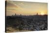 View of skyline at sunset, Johannesburg, Gauteng, South Africa, Africa-Ian Trower-Stretched Canvas