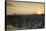 View of skyline at sunset, Johannesburg, Gauteng, South Africa, Africa-Ian Trower-Framed Stretched Canvas